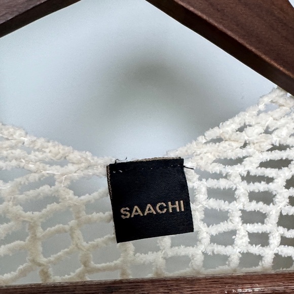 SAACHI Cream Lace Open-Front Shaw - Picture 2 of 5
